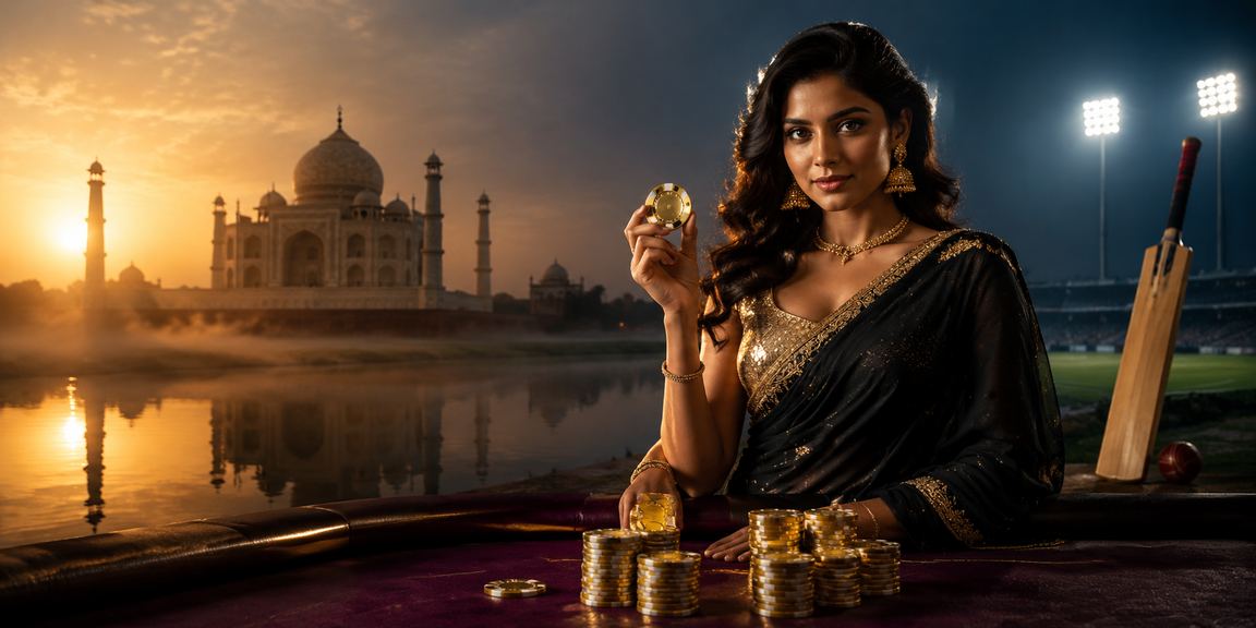 Cricket fans placing IPL bets in Agra with Taj Mahal background