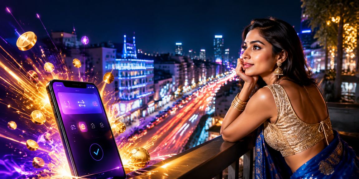 Bangalore MG Road with mobile payment theme for Indian users